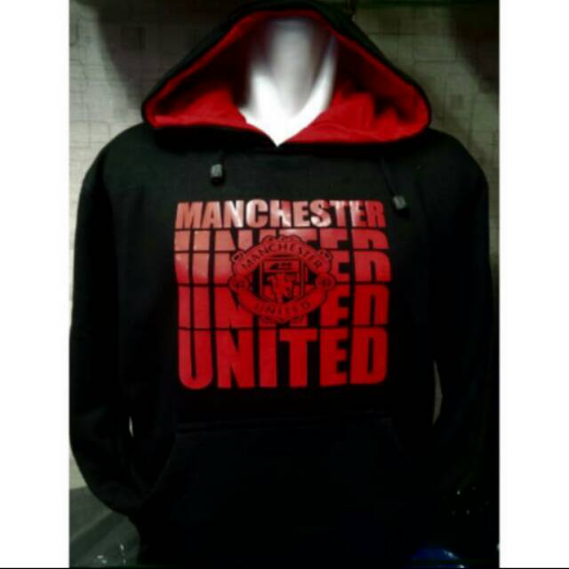 Jaket hoodie Manchester United warna hitam terbaru musim 2016/2017