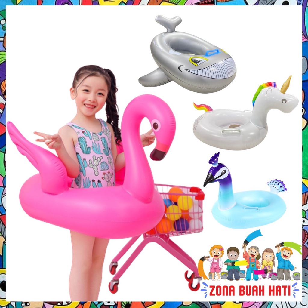 ZBH Ban Renang Anak Karakter Quacker Float Children pool Pelampung Duduk Karakter Inflatable Boat Float Murah Import