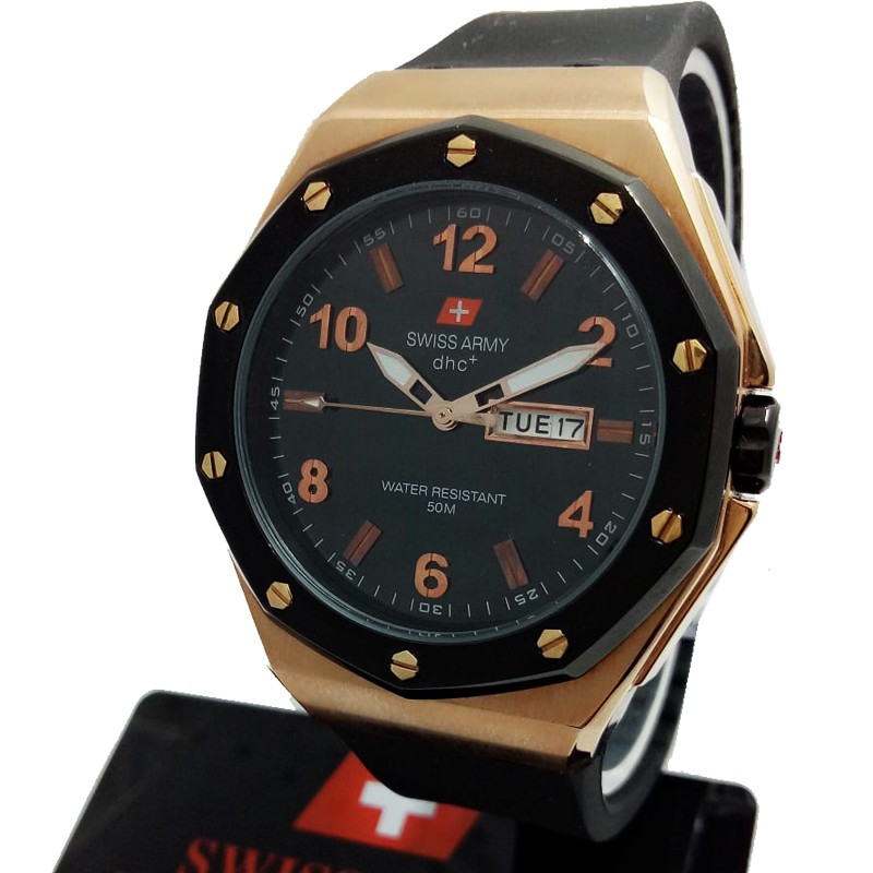 Jam Tangan Original Swiss Army SA9137 - Hitam Gold