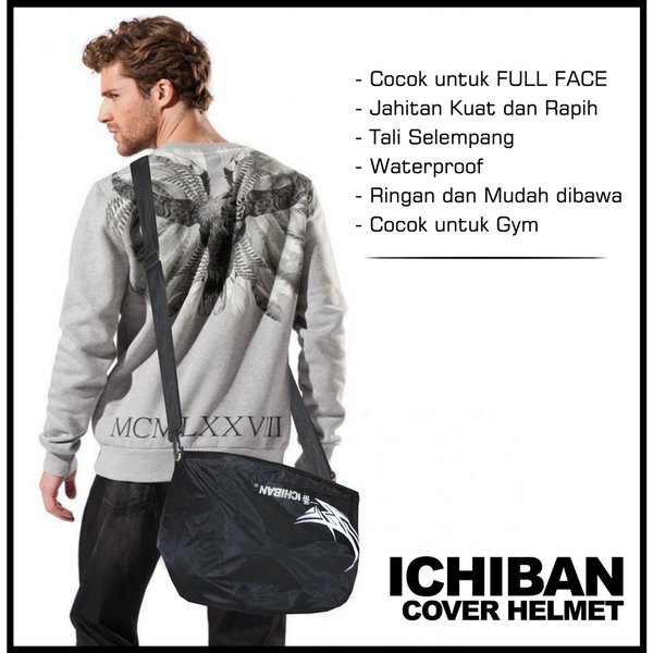 New -  Tas Helm Cover Helm Tas untuk Gym Fitnes Tas Selempang Helm Ichiban Waterproof Anti Air
