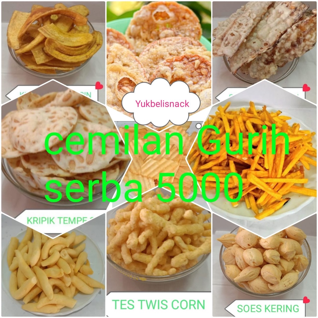 

Snack kiloan gurih serba 5000/Snack murah/cemilan gurih/Snack gurih/cemilan murah