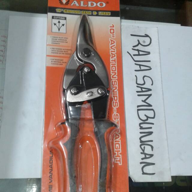 

Gunting seng Aldo GTS 510 lurus gunting baja ringan gunting hollo 10 inch DISKON7