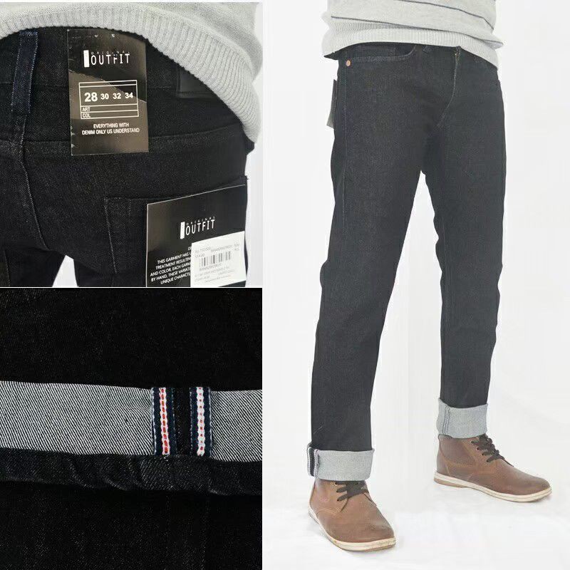 CELANA JEANS PRIA SELVEDGE ACCENT THE ORIGINAL OUTFIT TERBARU