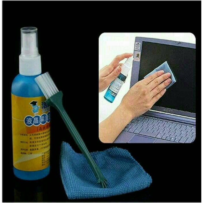 Cairan Spray Pembersih Layar Komputer,Tv,Laptop LCD Screen Cleaner Kit