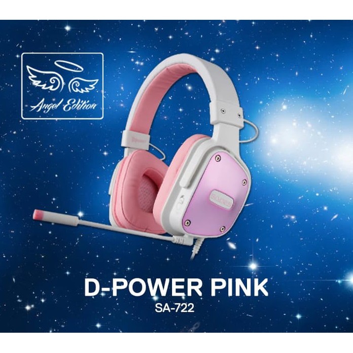 Headset Gaming Sades SA 722 / Sades Dpower / Sades 722 PINK Only