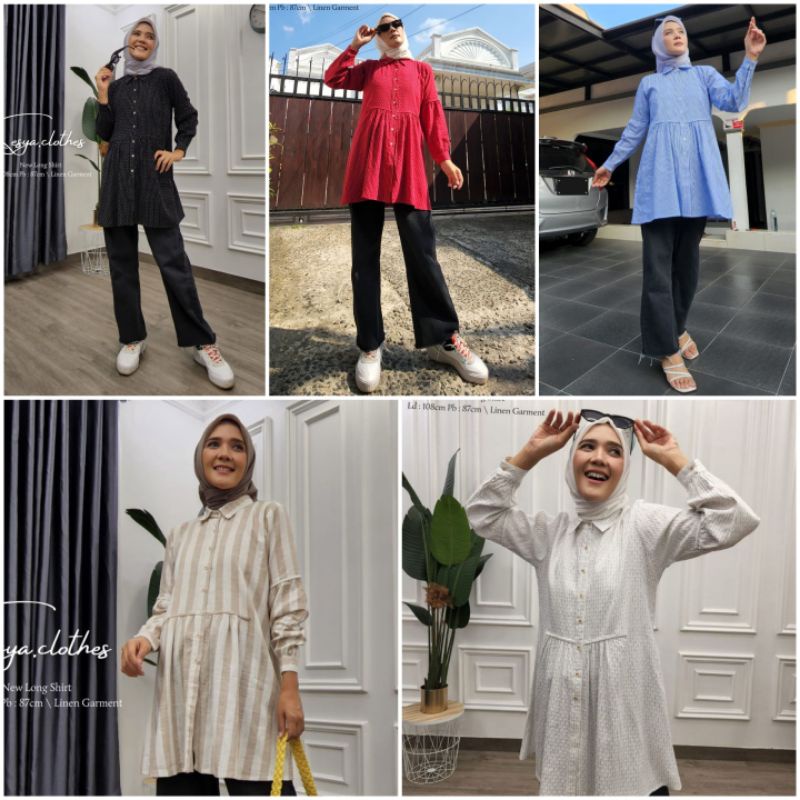 Tunik Katun Wanita Lengan Panjang Original Sasya by Semut Terbaru