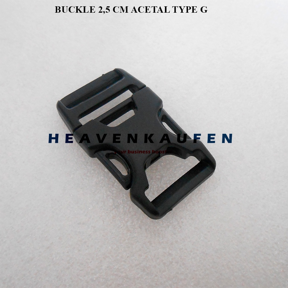 Buckle Kunci Sodok Slop 2,5 cm Acetal Hitam Bagus Kuat Type GX