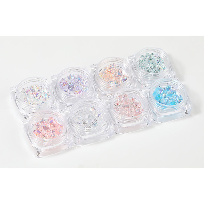 Siy 6pcs Ornamen Beruang 3d 3 Ukuran Bahan Resin Untuk Dekorasi Nail Art Diy