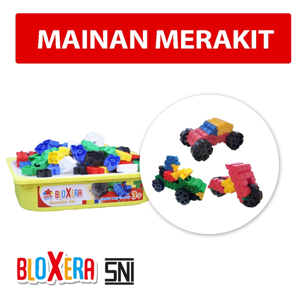 Seraphina Mainan Merakit Bloxera Essential Set Bricks Edukatif Kreatif