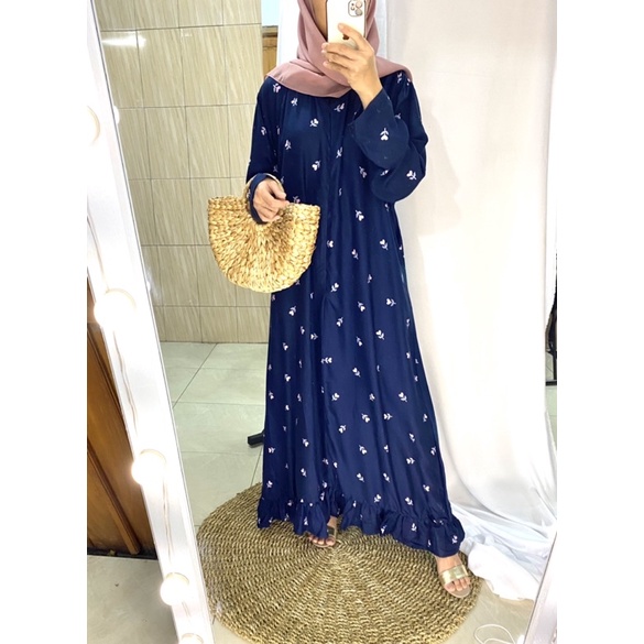 gamis rayon premium/ gamis katun rayon/ dress katun