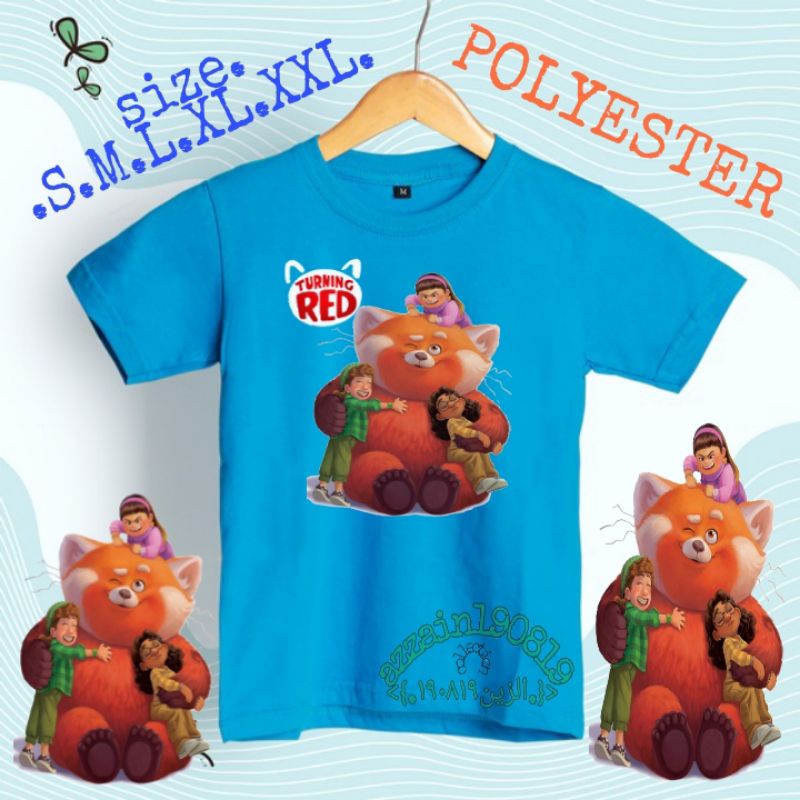 kaos TURNING RED/kaos anak TURNING RED/kaos TURNING RED unisex cowo/cewe/pashion laki-laki perempuan