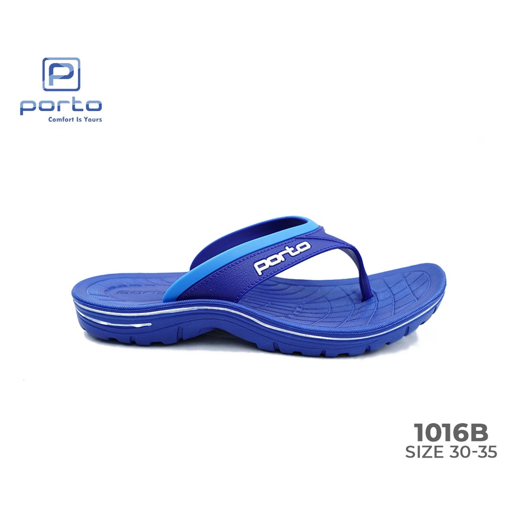 1016B - Porto Leveling Sandal Jepit Anak Laki Karet Size 30 - 35 Anti Slip Nyaman Terbaru Awet