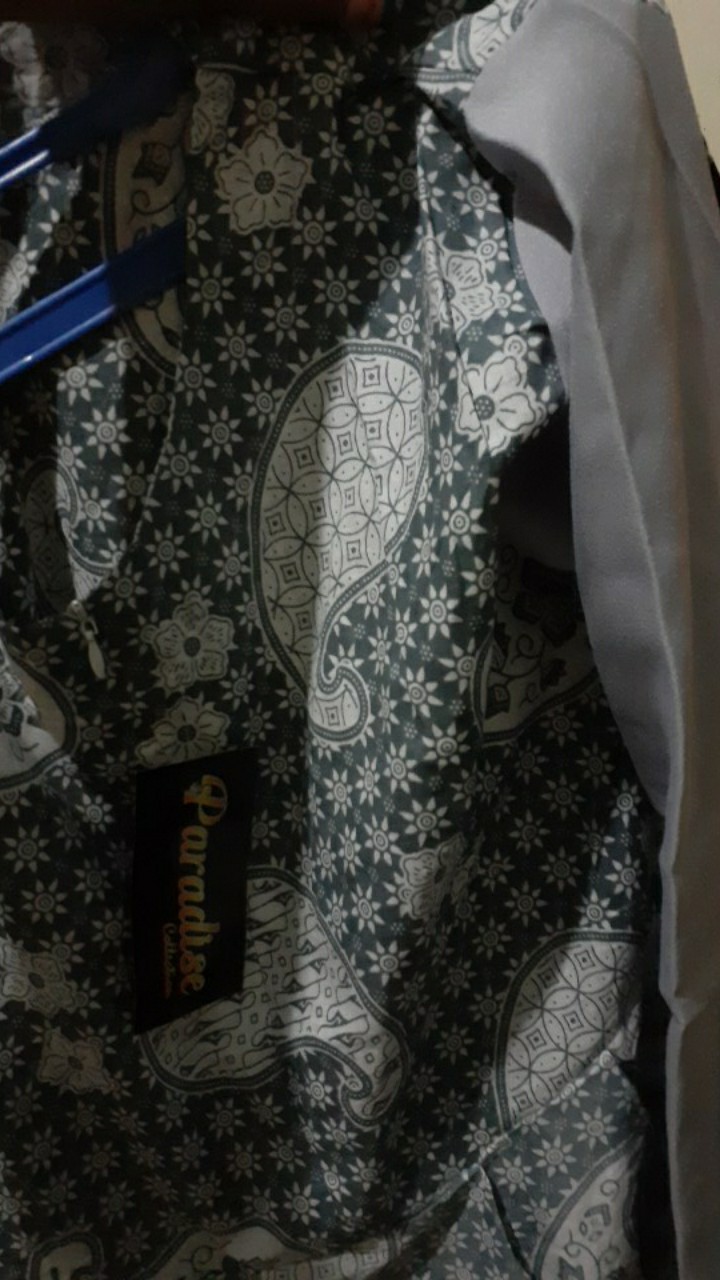 Tey-17 Batik Wanita Asj Sa Hrb026 Kenongo Kemeja Tosca Pendek