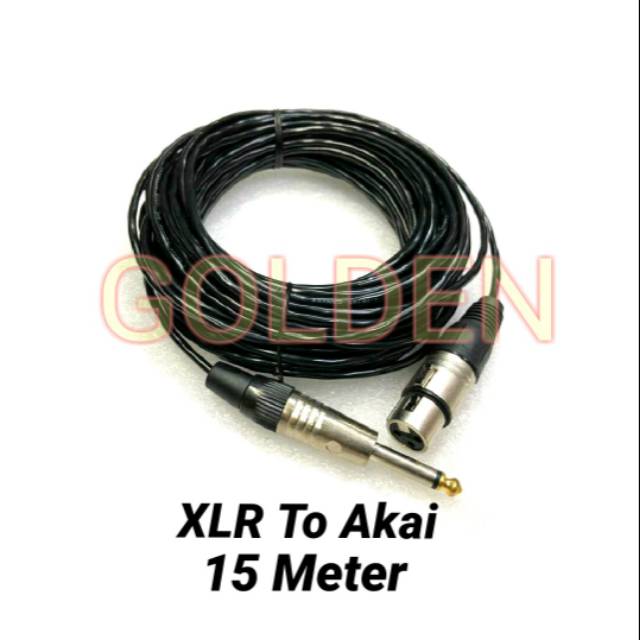 Kabel Mic Canare XLR To Akai - 15 Meter Uk Kecil