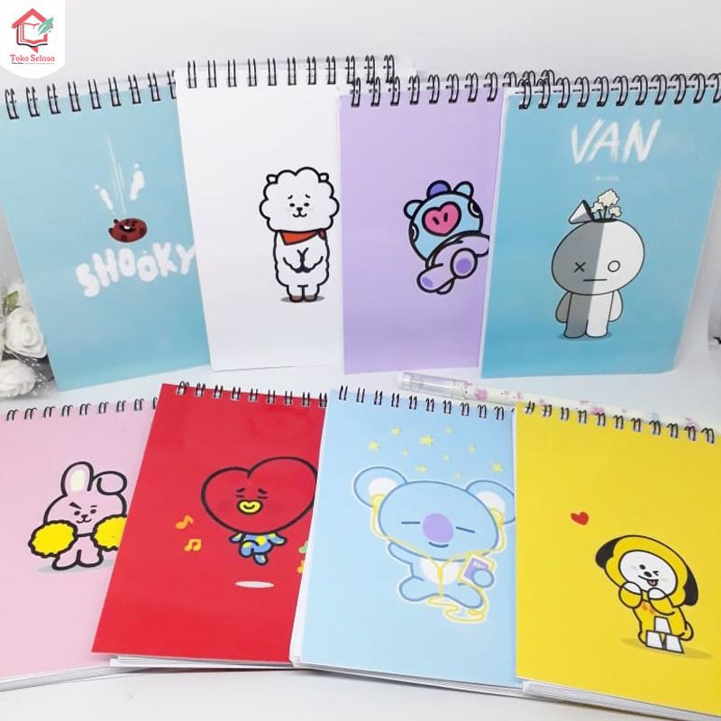 

NOTEBOOK BUKU CATATAN BTS BT21 BANGSTAN BOYS / NOTES A6 / MEMO CUSTOM