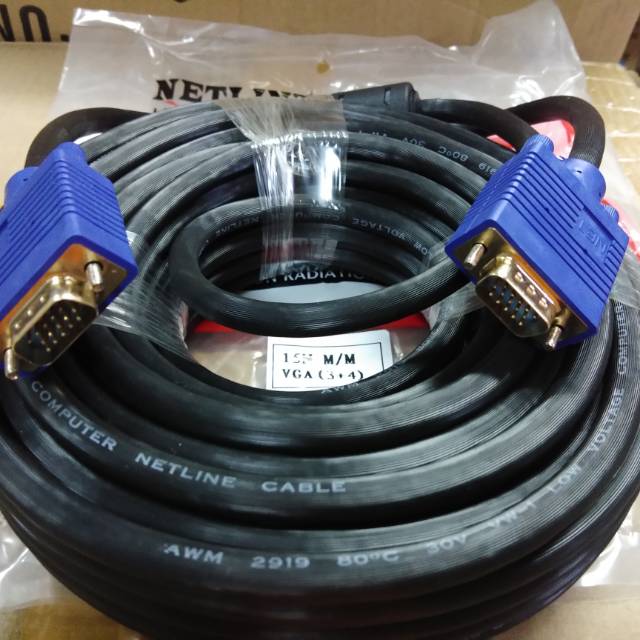 Netline Kabel VGA 15Meter Gold Plated