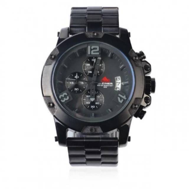 JAM TANGAN PRIA DZINER 9037 SS DUAL ANALOG CHRONO AKTIVE PRIA KEREN*