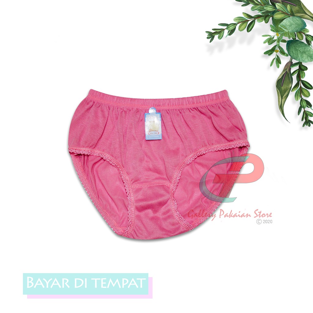 SETENGAH LUSIN 6 PCS CELANA DALAM WANITA MURAH  undies merk bela warna kalem ukuran jumbo XXL