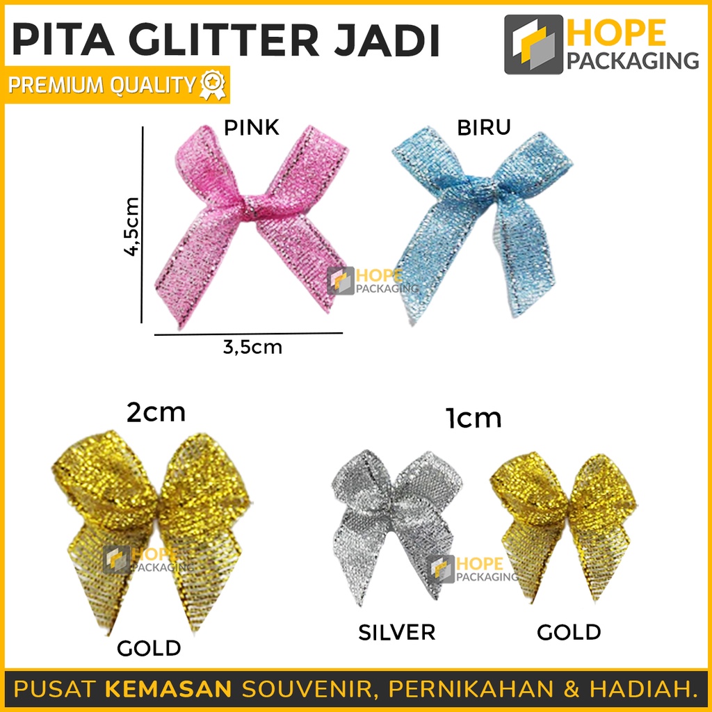 [20 Pcs] Pita Kado Souvenir Pita Hampers Pita Glitter Pita Emas Pita Jadi Tempel Murah