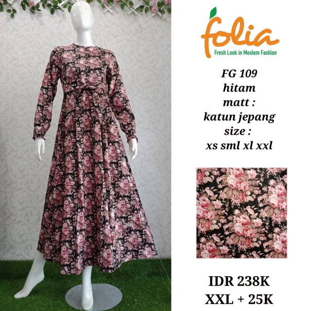 Gamis Folia Katun Jepang