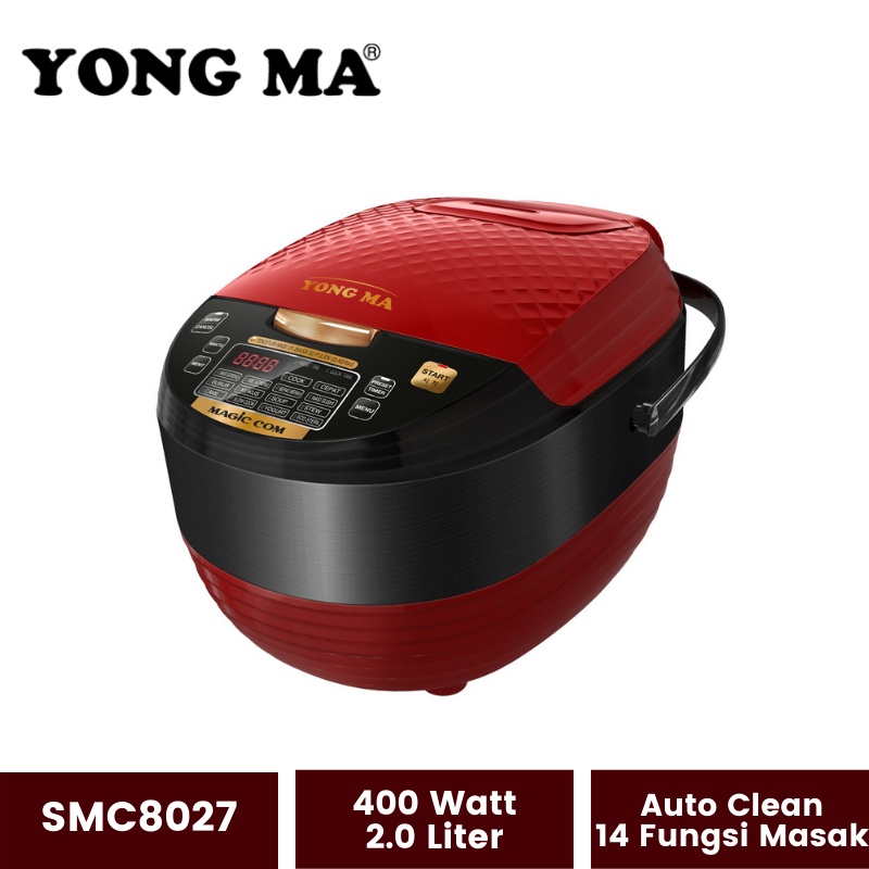 Yong Ma SMC7047 | Yongma SMC 7047 SMC-7047 | SMC8017 | SMC-8017 8017 | 2 Liter Rice Cooker Digital Otomatis Magic Com Penanak Nasi Magicom Body Stainless Stenlis