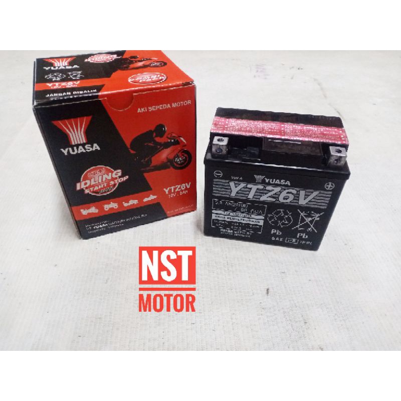 Aki Accu Yuasa YTZ6 V 5Ah Aki Kering Vario 125 Vario 150 KLX 150 Satria Fu CB150 R Original Yuasa