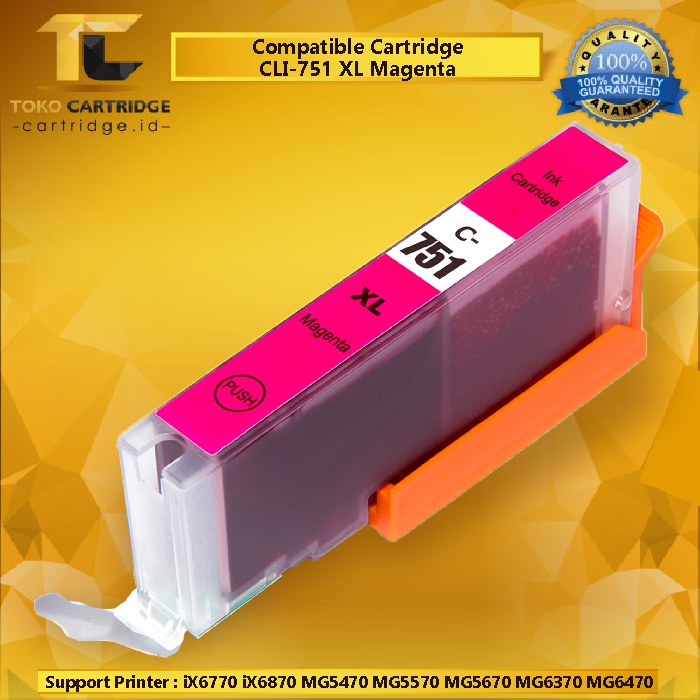 Cartridge Tinta Compatible Canon PGI750 XL CLI751. Quality Refill Printer iX6770 iX6870 MG5470 MG5570 MG5670 MG6370 MG6470 MG7170 MG7570 MX727 MX927 iP7270 iP8770