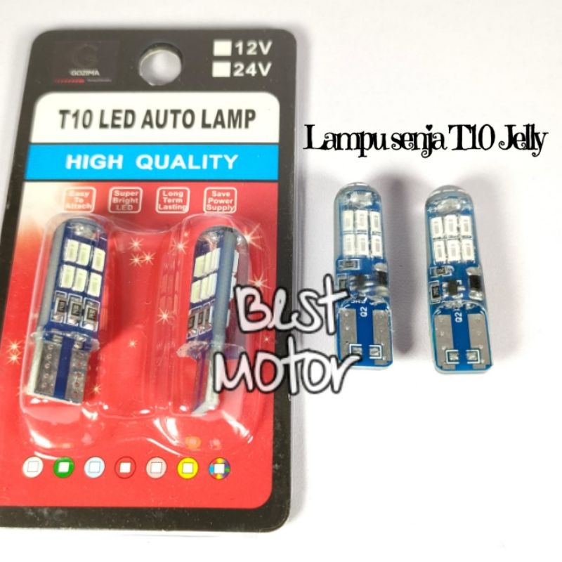 Lampu LED Senja Kota Sein T10 15 Titik Model Luminos Jelly Sepasang