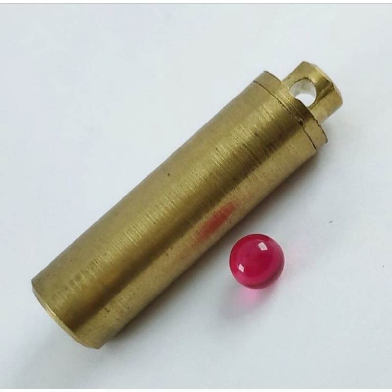 Liontin Tabung kuningan Merah Delima siam siem