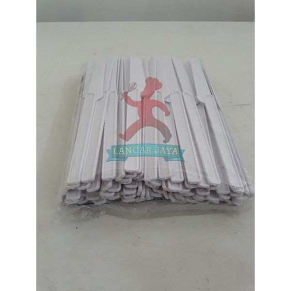 pisau brownies plastik putih