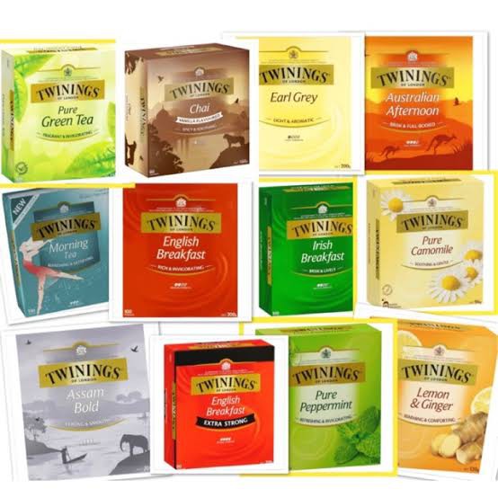 

Twinings tea individual greentea / pure peppermint / camomile