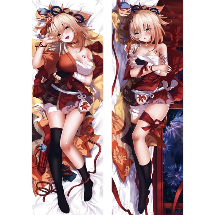 Sarung / Dakimakura Sarung Guling Anime Yoimiya Genshin Impact - Axtatex