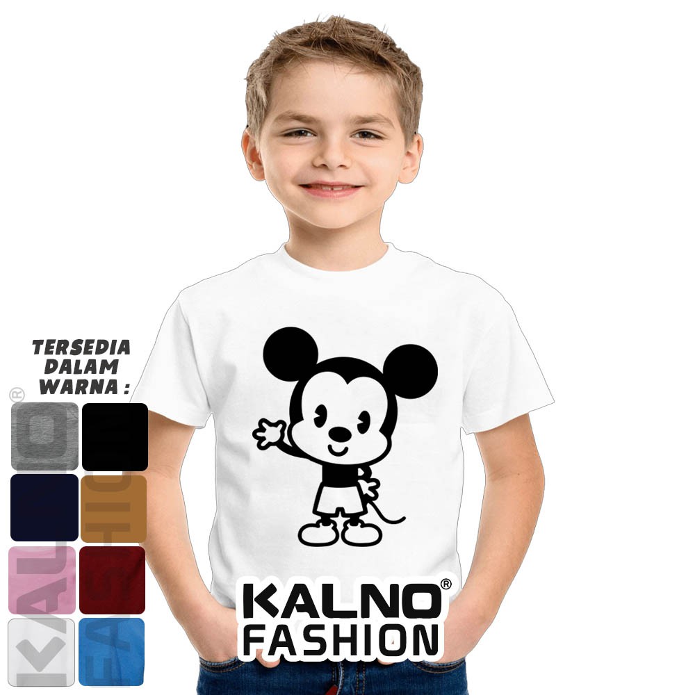 Baju Anak Print miki 312 - Anak Anak Umur 1 -  7 Tahun Ukuran S M L XL Bahan Katun polyester