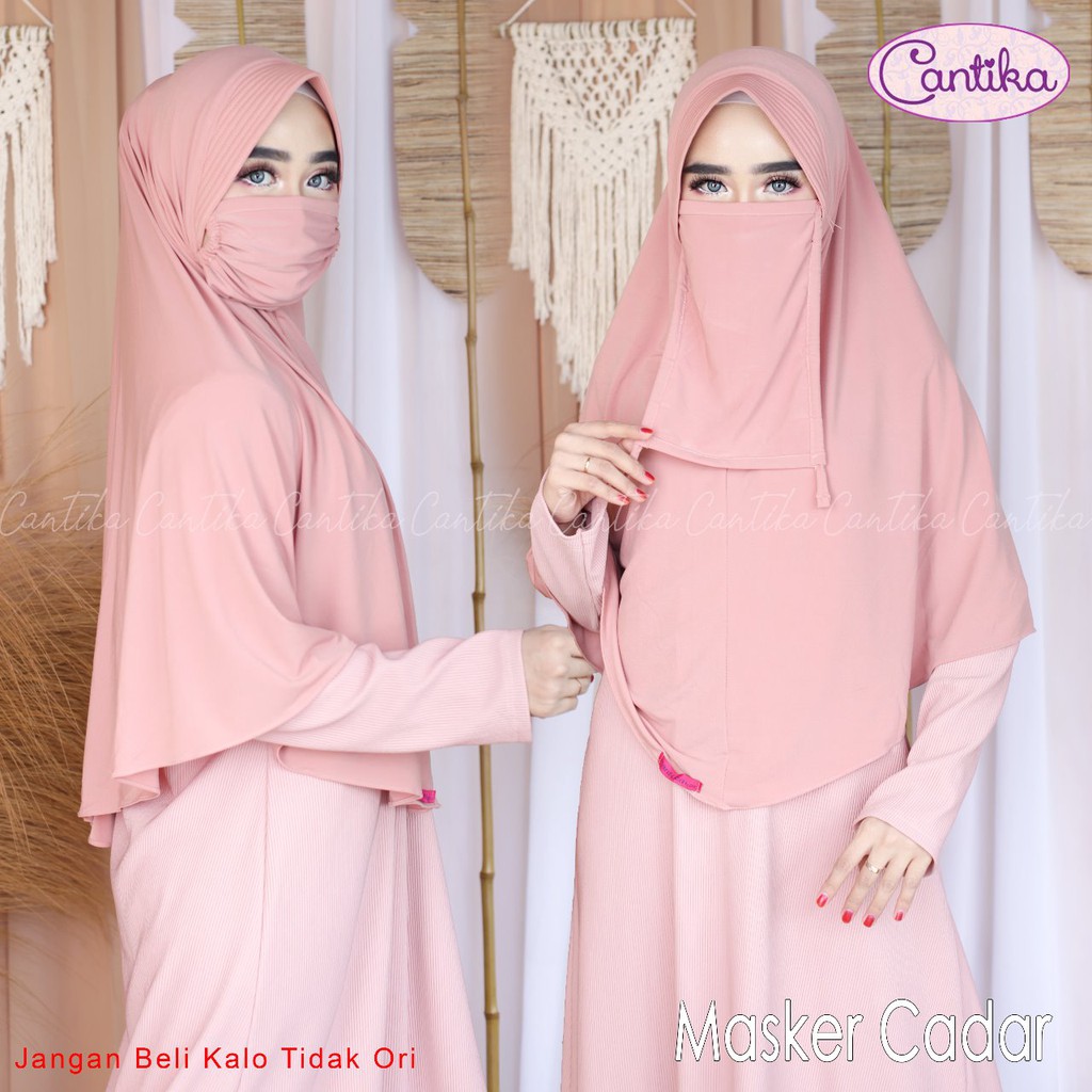 Jual Jilbab Khimar Niqab Masker Cadar Ori Cantika By Qoid Shopee Indonesia 1176