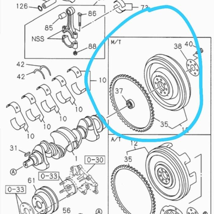 FLY WHEEL / RODA GILA / GIGI GENDENG ISUZU PANTHER 2500CC ORIGINAL