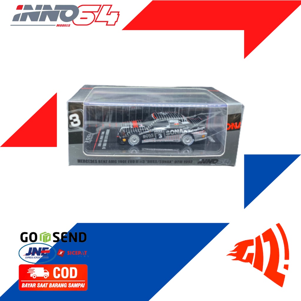 INNO64 MERCEDES BENZ AMG 190E EVO II #3 BOSS/SONAX DTM 1992