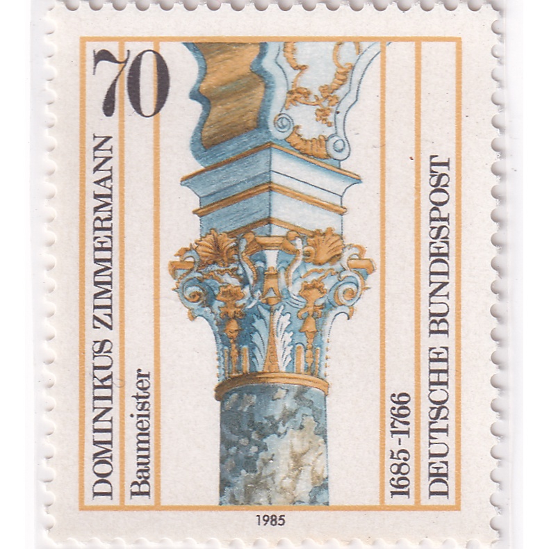 

Prangko Germany 1985 - The 300th Anniversary of the Birth of Dominikus Zimmermann