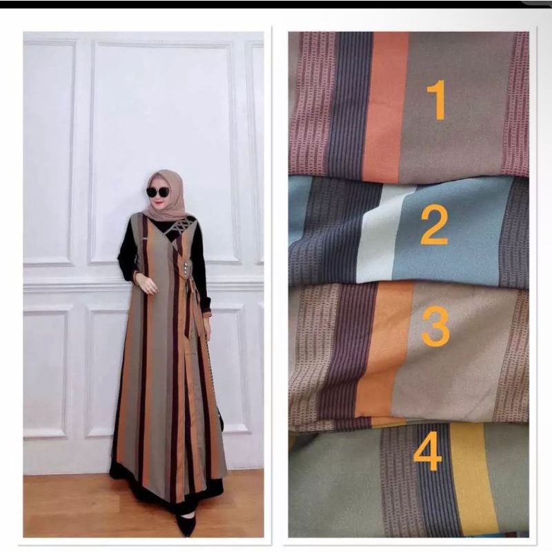 Dress beliya/gamis terbaru beliya/gamis jetblack mix aswan/gamis terbaru /gamis aswan