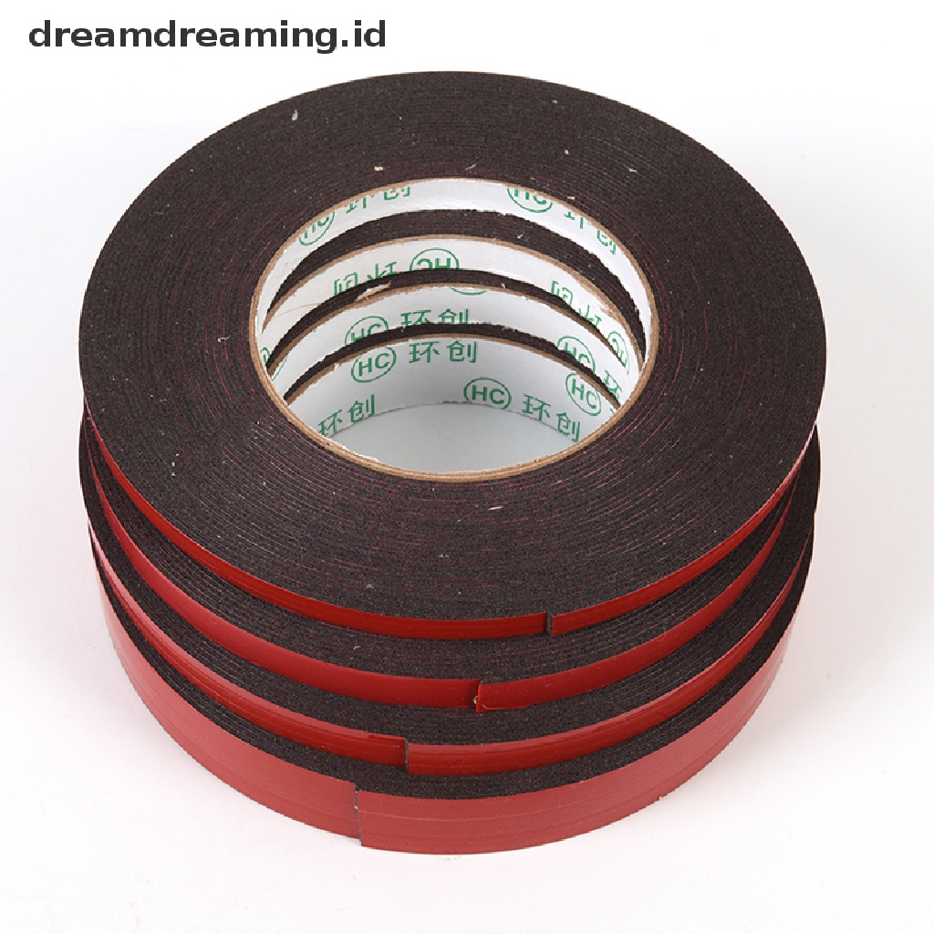 (Dreamdreaming.Id) Double Tape Permanen Kuat Panjang 10m Warna Merah