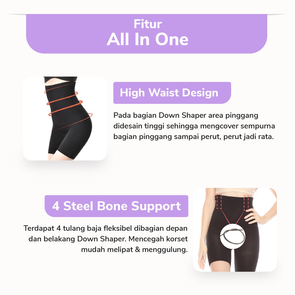 All in One Corset Liefmam (Zaraya) - Korset Kombinasi Untuk Ramping Menyeluruh