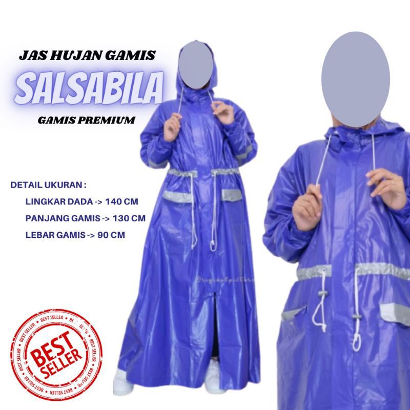 Jas Hujan Gamis Plevia Salsabila 753 Mantel Jubah Gamis