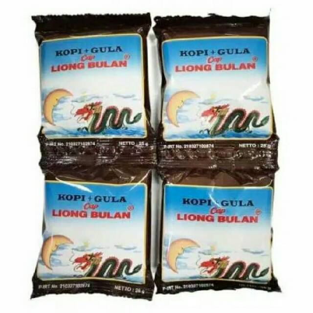 

Kopi + Gula cap Liong Bulan 1 pak / 20 pcs