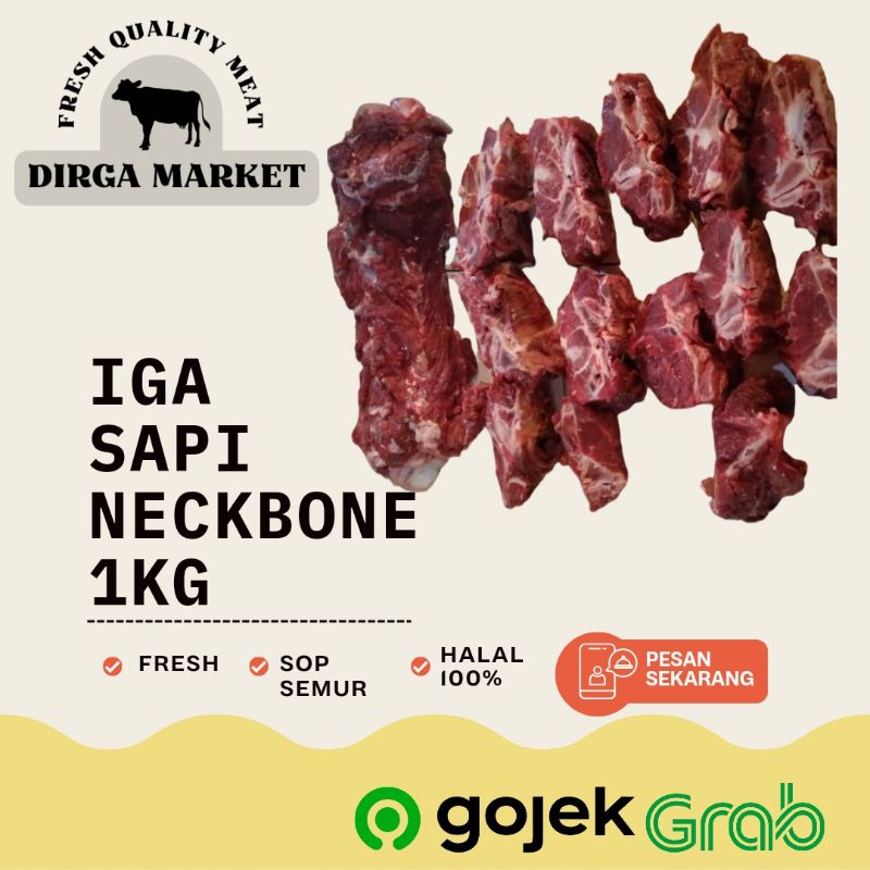 

Sapi Iga Neckbone Ribs Tulang Leher Belakang Fresh 1Kg