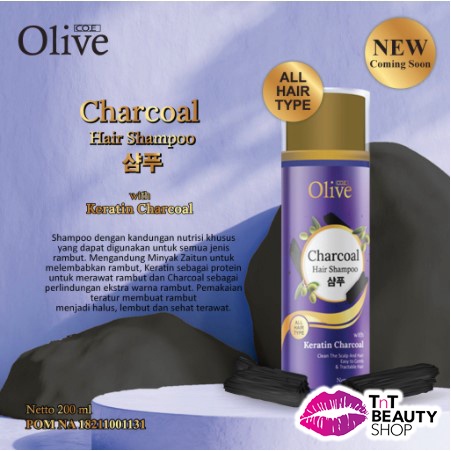 [COD] SYB Olive Charcoal Shampo Hair Care Series Treatment Rambut Anti Kusut with Keratin - BPOM 200ML