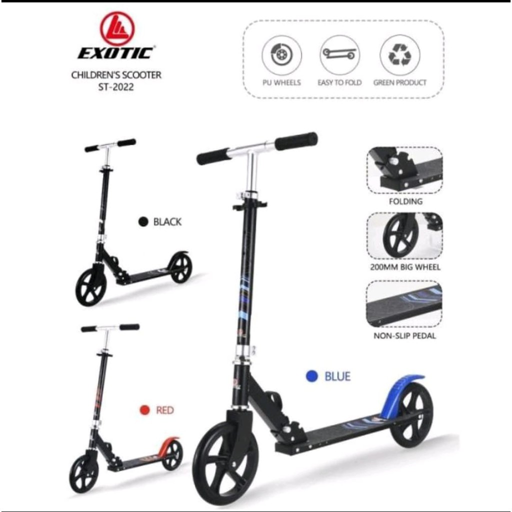 SCOOTER OTOPED SCUTER ANAK DEWASA EXOTIC ST-2022 ALLOY  KWALITAS TERBAIK