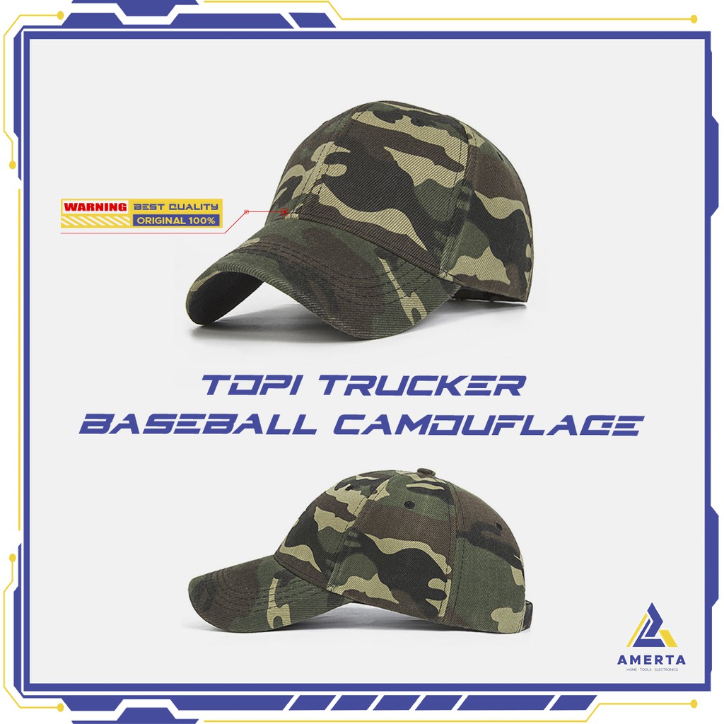 Topi Trucker Baseball Camouflage Army Summer Hat