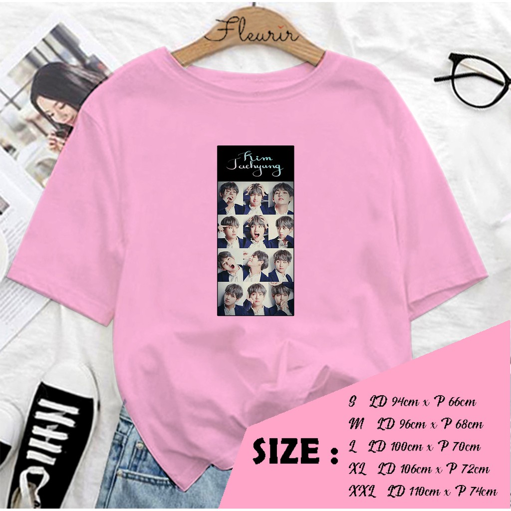 FLEURIR - KAOS TAEHYUNG PHOTO WANITA DEWASA LENGAN PENDEK TEE UNISEX WANITA