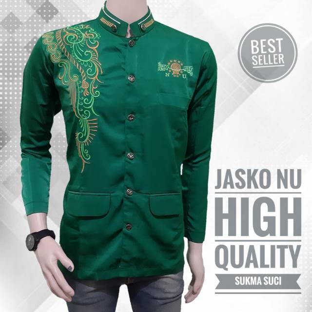 Jasko jas koko NU kombinasi / jasko bordil komputer / baju koko muslim pria gus azmi terbaru /
