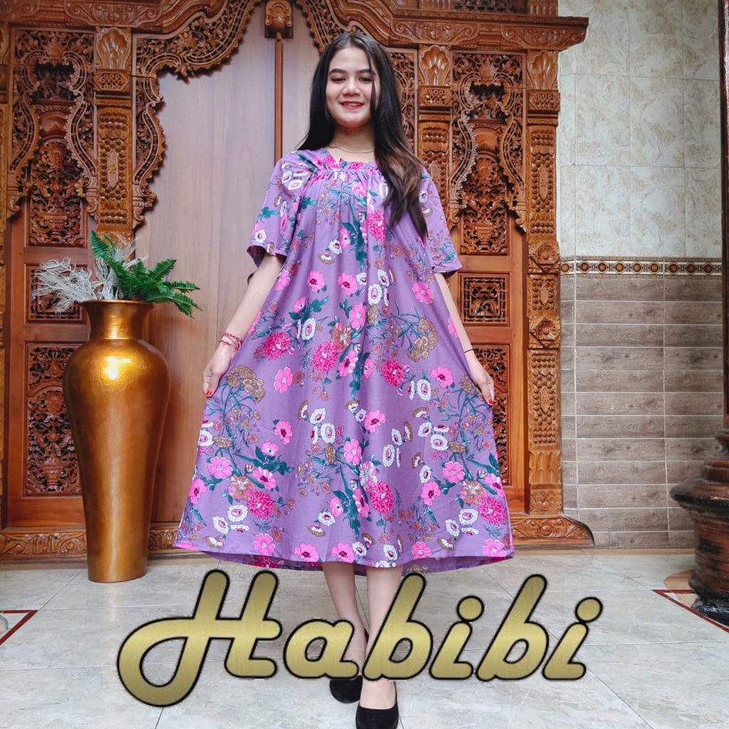 Daster Pendek Nadira Korea Motif Bunga Anggrek Dan Sepatu Rayon Super Premium Motif Terbaru Busui Li