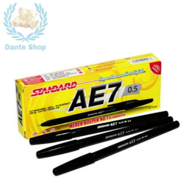 

IREADY STOCKl Pulpen/Pen Standard AE7 (Grosir) - Hitam ICLQl